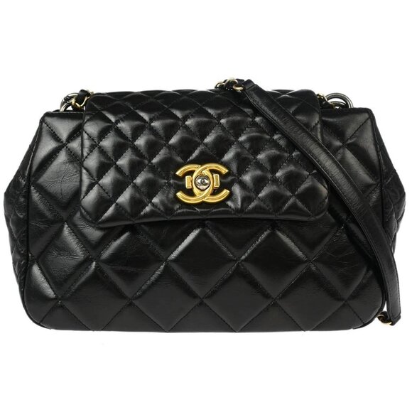Chanel Black Calfskin Daily Walk Accordion Flap Bag - Picture 1 of 10